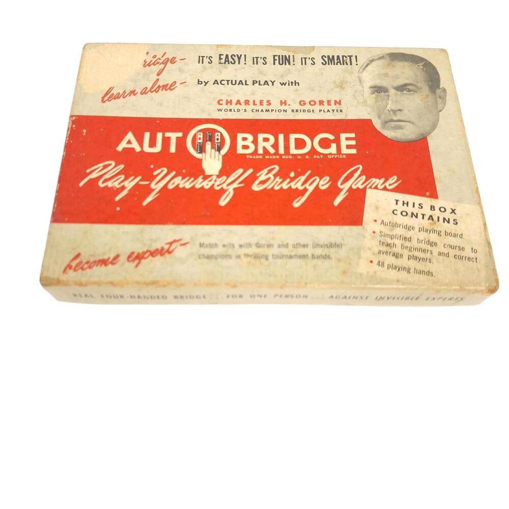 Charles H. Goren Autobridge Play-Yourself Bridge Game‎ Vintage 48 Playing Hands